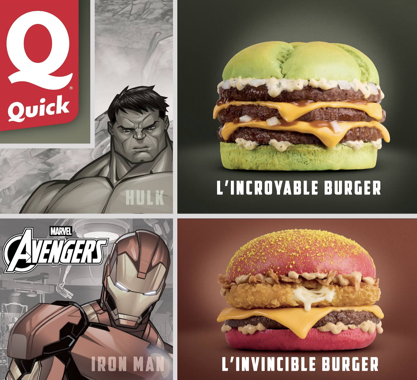 Quick x Avengers : trois burgers pop jusqu’au 9 février